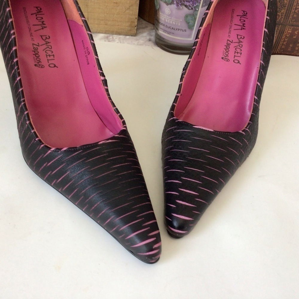 Paloma Barcelo Black Pink Heels - Picture 5 of 10